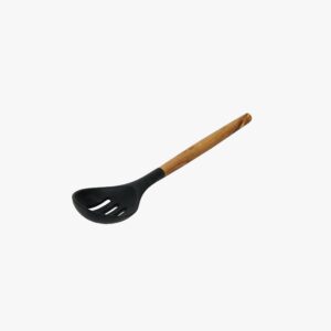 Olive Wood and silicone slotted spoon