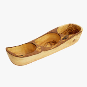 Olive Wood triple rustic dish