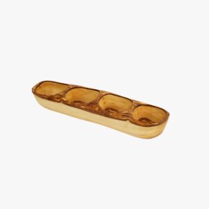 Olive Wood 4 section Rustic Dish