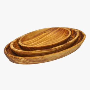 Olive Wood oval dish SET