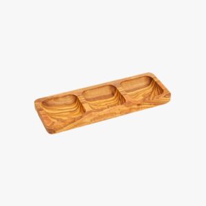 Olive Wood triple square dish