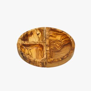 Olive Wood triple round dish