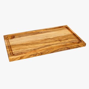 Olive Wood rectangular cutting board with juice groove