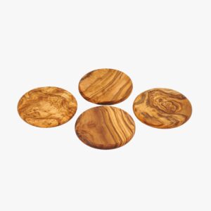 Olive Wood round coasters