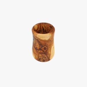 Olive Wood Round utensil holder