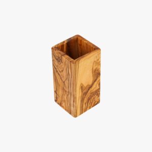 Olive Wood square utensil holder