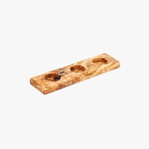 Olive Wood one side rustic candel holder