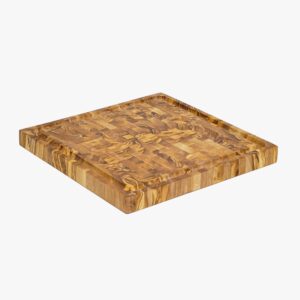 Olive Wood square end grain board with groove