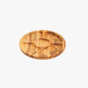 Olive Wood Five section appetizer dish