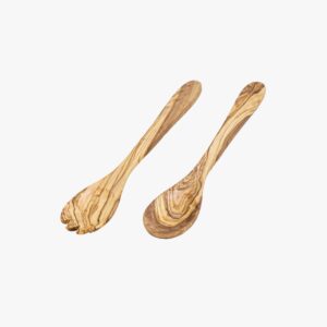 Olive Wood flat salad server