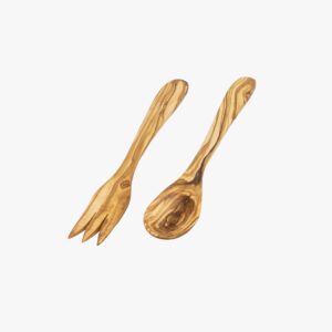 Olive Wood parisian salad server