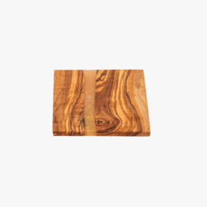 Olive Wood Square coaster with Gold Resin