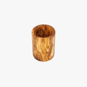 Olive Wood round utensil holder